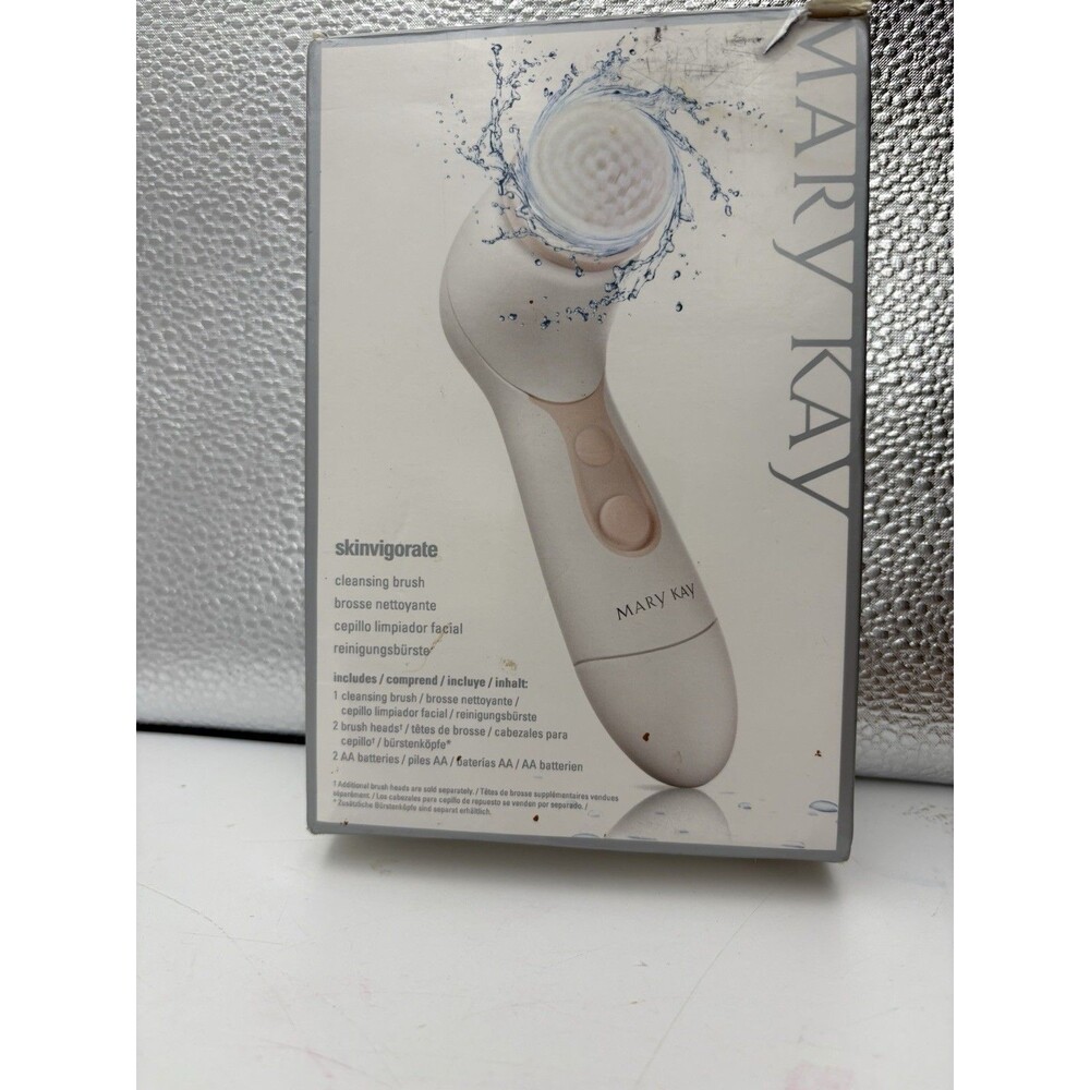 Mary Kay Skinvigorate Facial Cleansing Brush 2 Heads New Open Box
